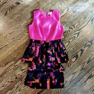Shoshanna Peplum Dress 4 Like New